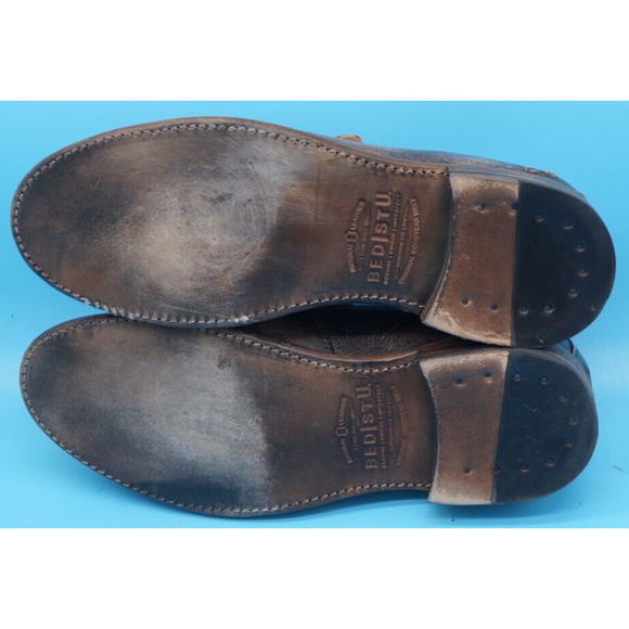 Bed Stu Cobbler Mens sz 11 Distressed Brown Leather Slip On Loafers Shoes main image 8